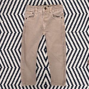 Zara, toddler (size 2-3) boys tan skinny jeans.